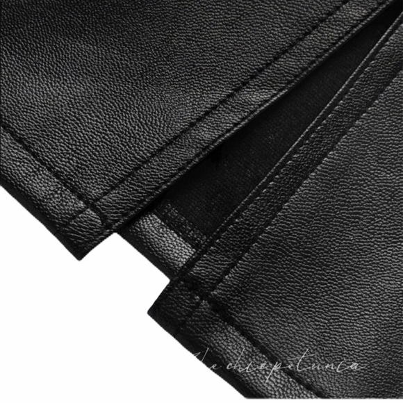 PLUS black vegan leather skirt - Picture 3 of 6